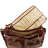 Ventimiglia - Leather multi compartment TL SMART briefcase with front pockets